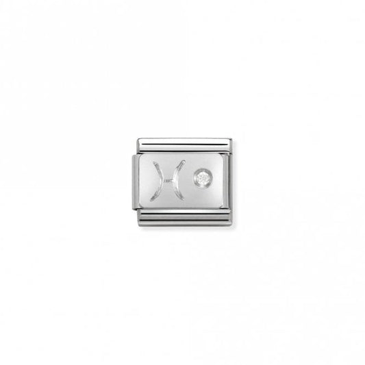 Classic Silver CZ Pisces Zodiac Charms