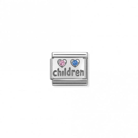 Classic Silver CZ Children Friends & Family Charms
