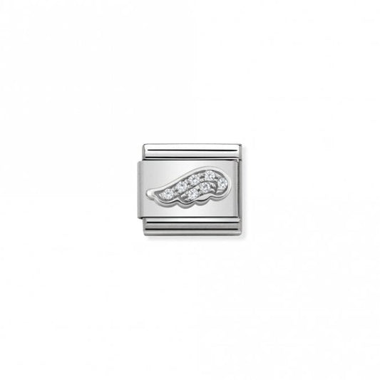 Classic Silver CZ White Wing Fairytale & Fantasy Charms