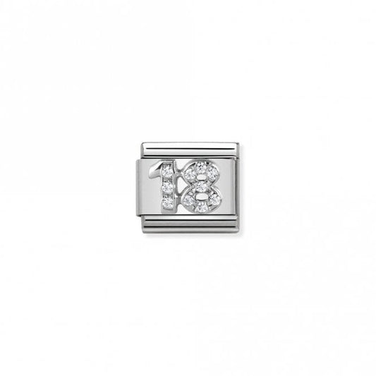 Classic Silver 18 Number Charms