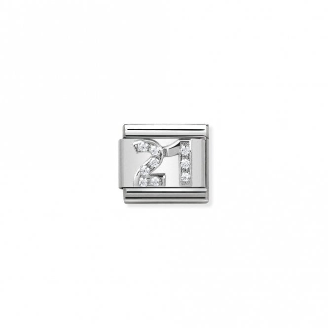 Classic Silver 21 Number Charms