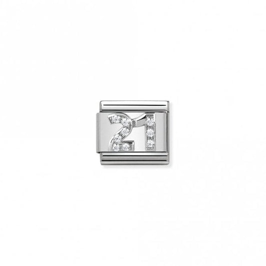 Classic Silver 21 Number Charms