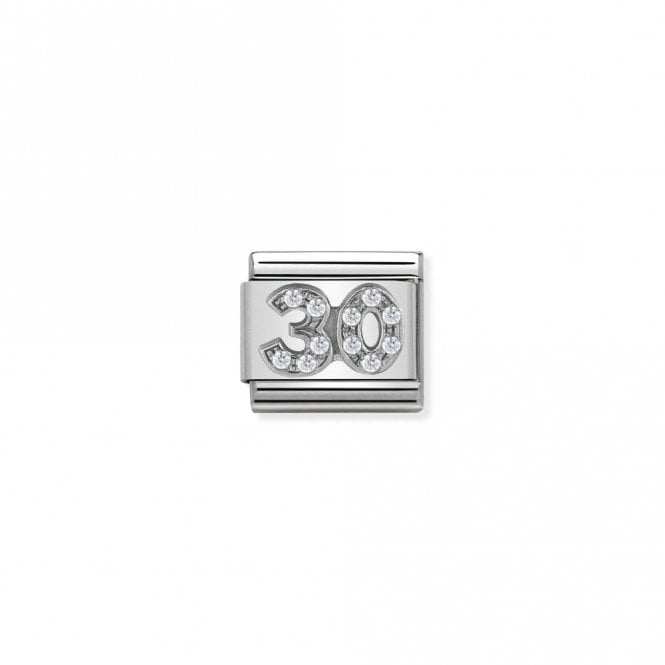 Classic Silver 30 Number Charms