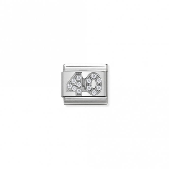 Classic Silver 40 Number Charms