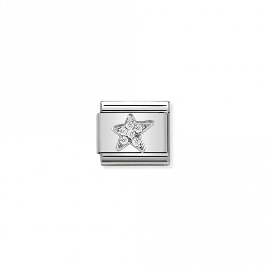 Classic Silver CZ Asymmetric Star Fairytale & Fantasy Charms