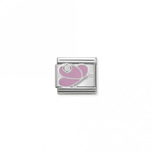 Classic Silver CZ Pink Butterfly Animal Charms