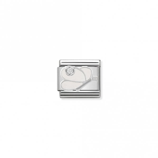 Classic Silver CZ White Butterfly Animal Charms