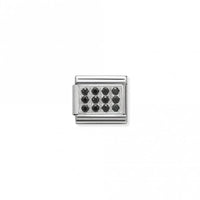 Classic Silver CZ Pave Black Sparkly Charms
