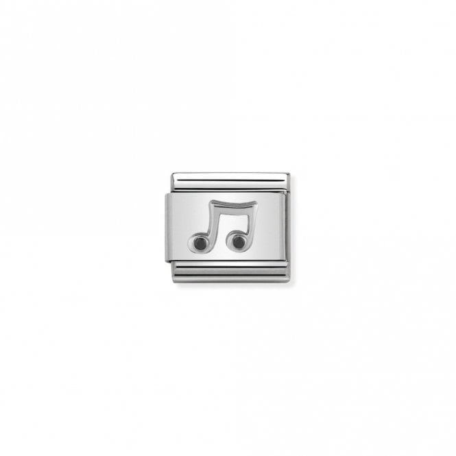 Classic Silver CZ Music Note Music Charms