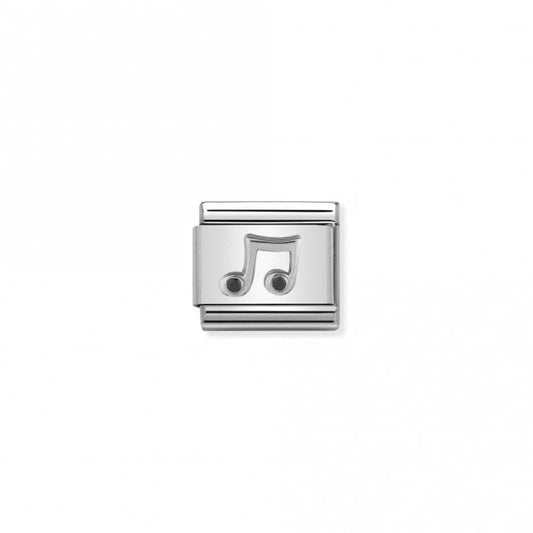 Classic Silver CZ Music Note Music Charms
