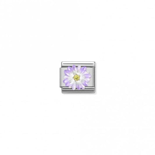 Classic Silver and Enamel Purple CZ Flowers & Nature Charms