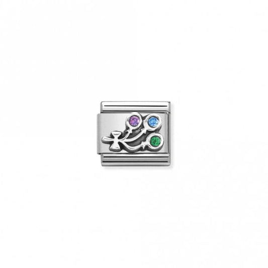Classic Silver CZ Balloons Friends & Family Charms