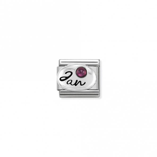Classic Silver January Garnet Birthday & Birthstones Charms