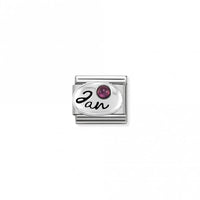 Classic Silver January Garnet Birthday & Birthstones Charms
