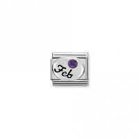 Classic Silver February Amethyst Birthday & Birthstones Charms