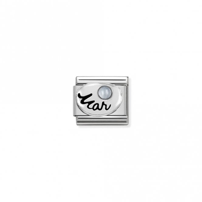 Classic Silver March Aquamarine Birthday & Birthstones Charms