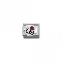 Classic Silver July Ruby Birthday & Birthstones Charms