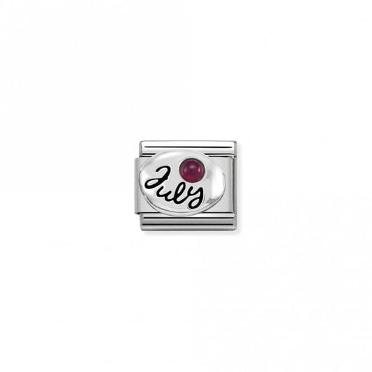 Classic Silver July Ruby Birthday & Birthstones Charms