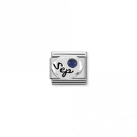 Classic Silver September Sapphire Birthday & Birthstones Charms