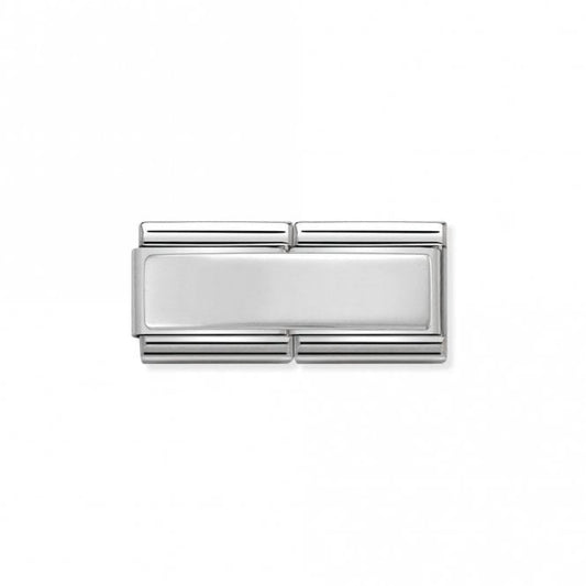Nomination Classic Silver Engravable Double Plate Charm