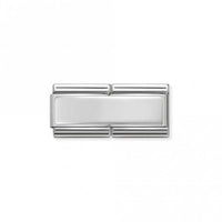 Classic Silver Engravable Double Plate Charms