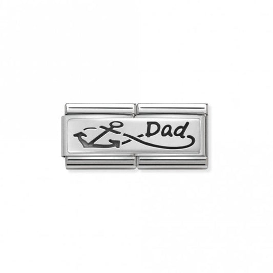 Silver Double Infinite Dad Friends & Family Charms