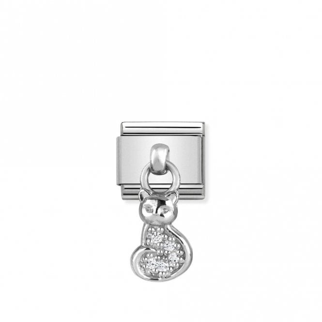 Nomination Classic Silver Cat Animal Charm