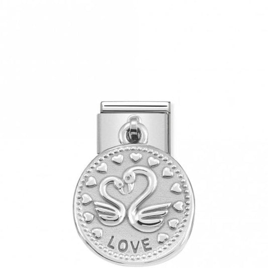 Classic Silver Love Love & Hearts Pendant Charms