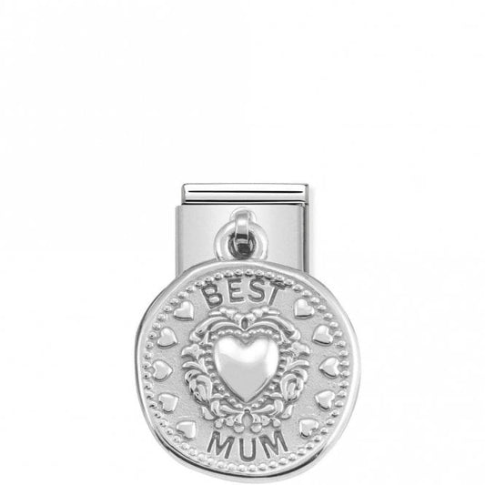 Classic Silver Best Mum Friends & Family Pendant Charms