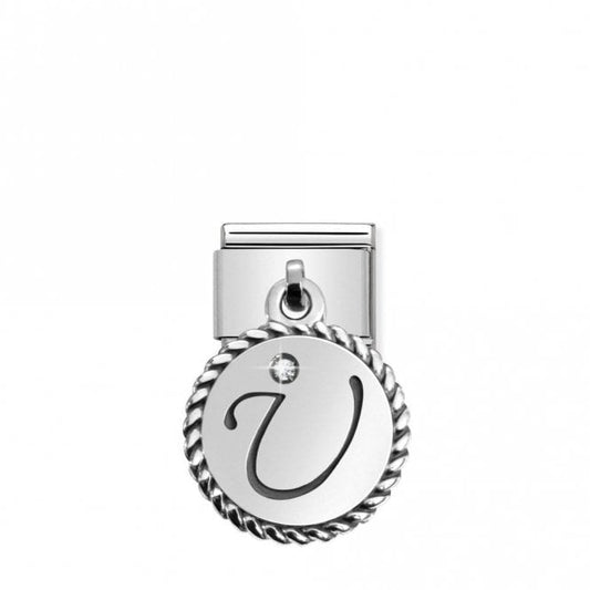Silver U Letter Charms