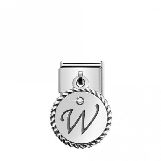 Silver W Letter Charms