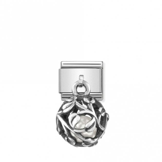 Classic Silver White Pearl Leaves Flowers & Nature Charms