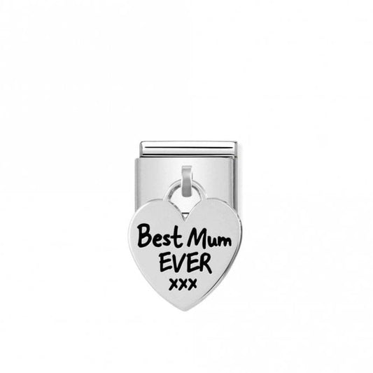 Classic Silver Best Mum Ever Friends & Family Charms