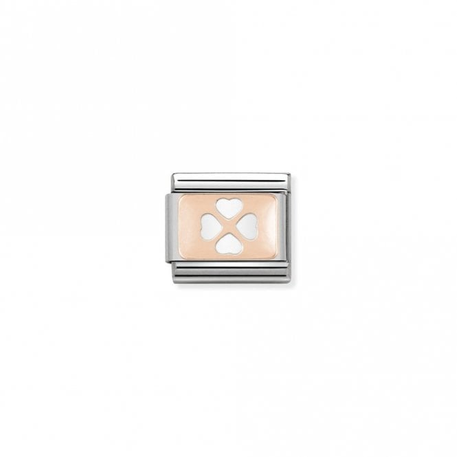 Classic Rose Gold Four-Leaf Clover Good Luck Charms