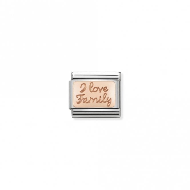Classic Rose Gold I Love Family Friends & Family Charms