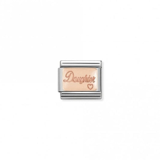Nomination Classic Rose Gold Daughter Friends & Family Charm