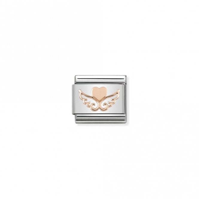 Classic Rose Gold Heart with Wings Fairytale & Fantasy Charms