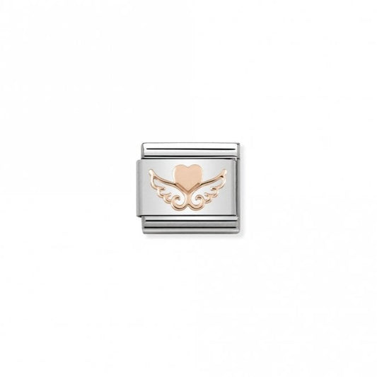 Classic Rose Gold Heart with Wings Fairytale & Fantasy Charms