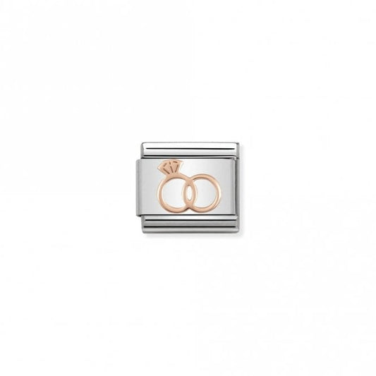 Classic Rose Gold Marriage Rings Wedding & Anniversary Charms