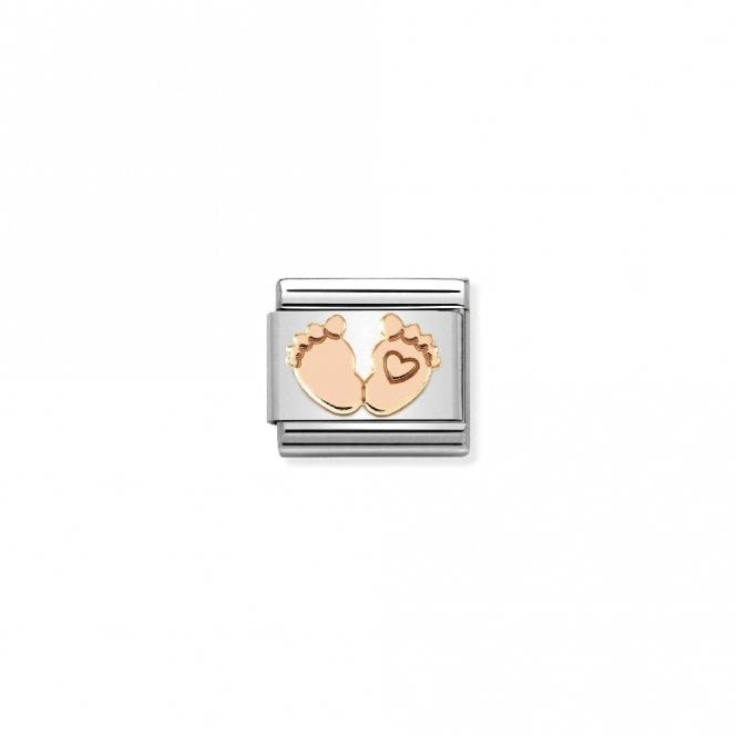 Classic Rose Gold Feet with Heart Friends & Family Charms