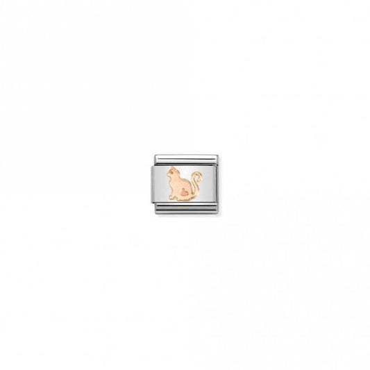 Classic Rose Gold Cat Animals Charms