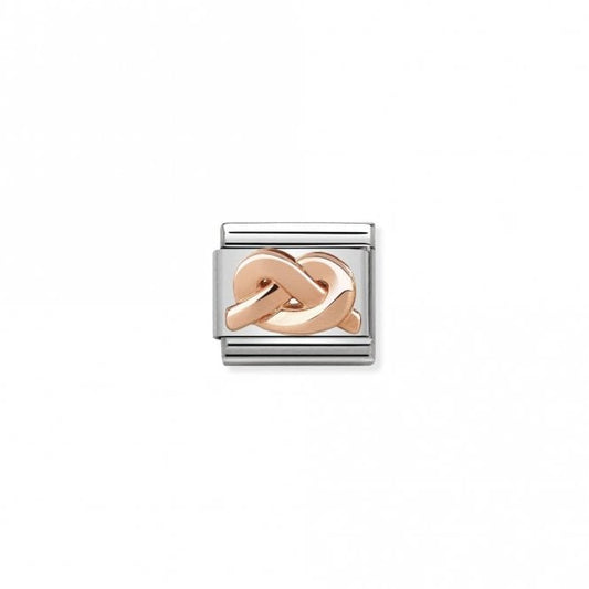 Classic Rose Gold Knot Love & Hearts Charms