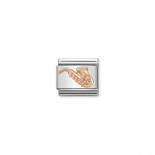 Classic Rose Gold Saxophone Music Charms