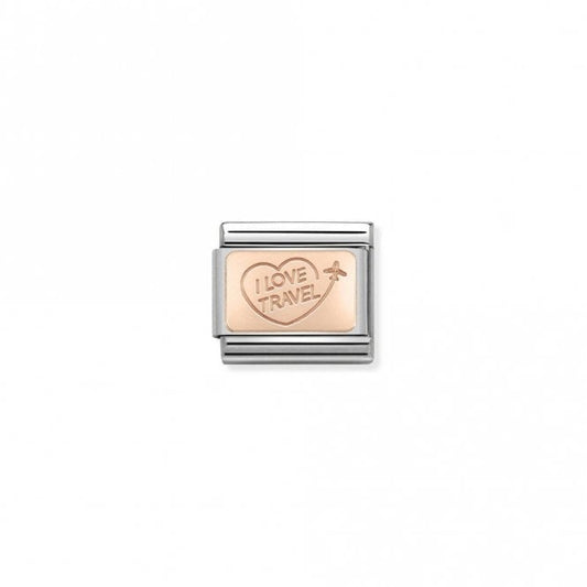 Classic Rose Gold I Love Travel Travel Charms
