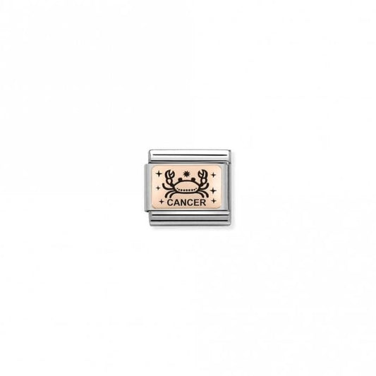 Classic Rose Gold Star-Sign Cancer Zodiac Charms