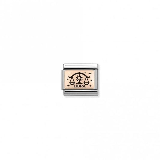 Classic Rose Gold Star-Sign Libra Zodiac Charms