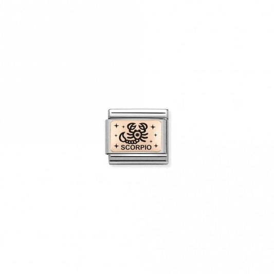 Classic Rose Gold Star-Sign Scorpio Zodiac Charms