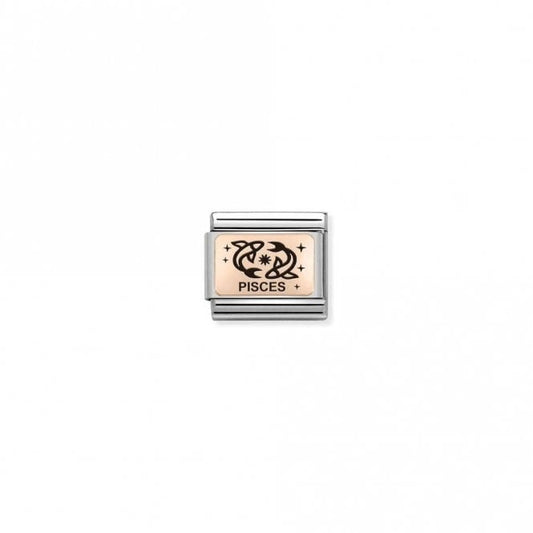 Classic Rose Gold Star-Sign Pisces Zodiac Charms