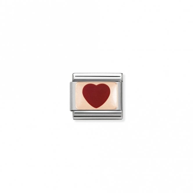 Classic Rose Gold Red Heart Love & Hearts Charms