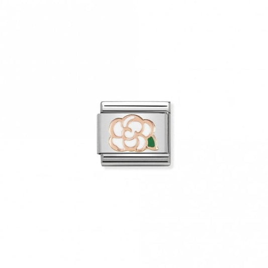 Classic Rose Gold Camellia Flowers & Nature Charms